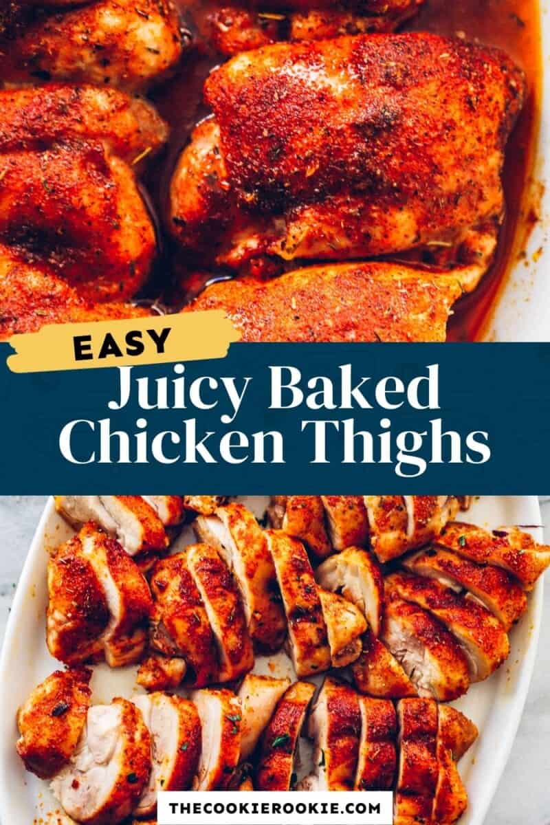 baked chicken thighs pinterest