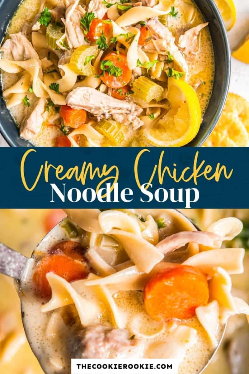 creamy chicken noodle soup pinterest