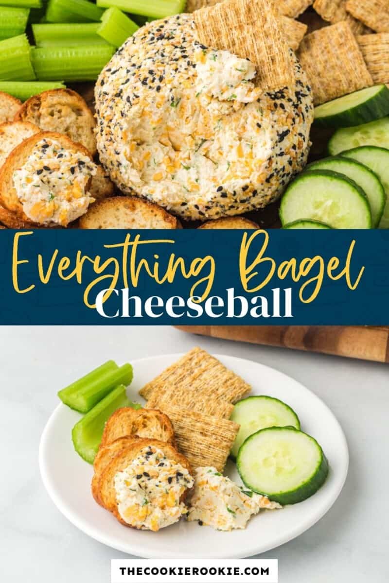 everything bagel cheeseball pinterest