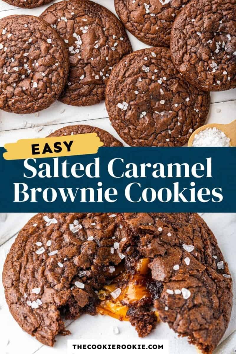 salted caramel brownie cookies pinterest