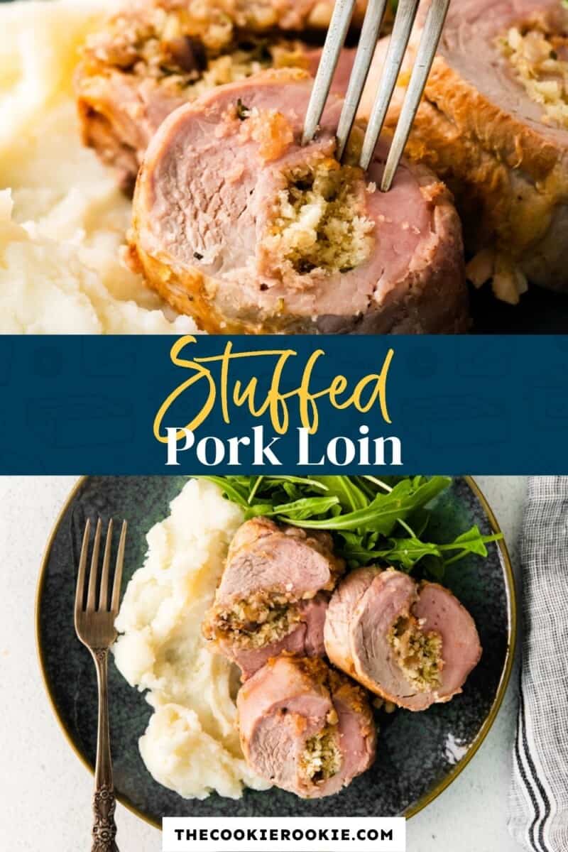 stuffed pork loin pinterest