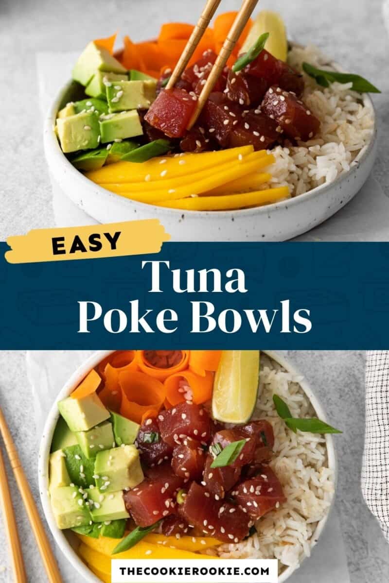 tuna poke bowls pinterest.