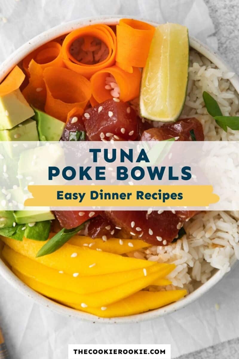 tuna poke bowls pinterest.