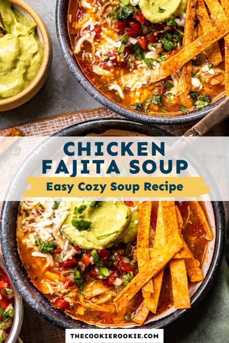 chicken fajita soup pinterest