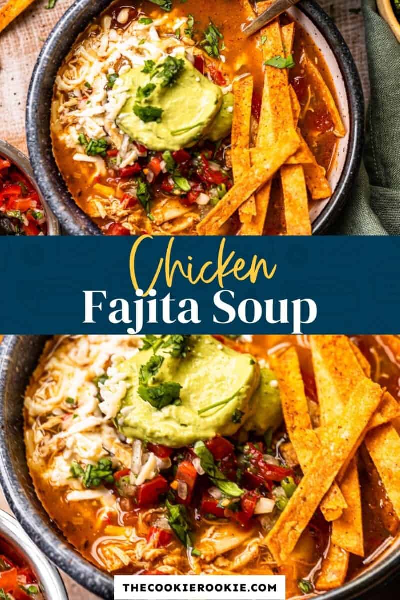 chicken fajita soup pinterest