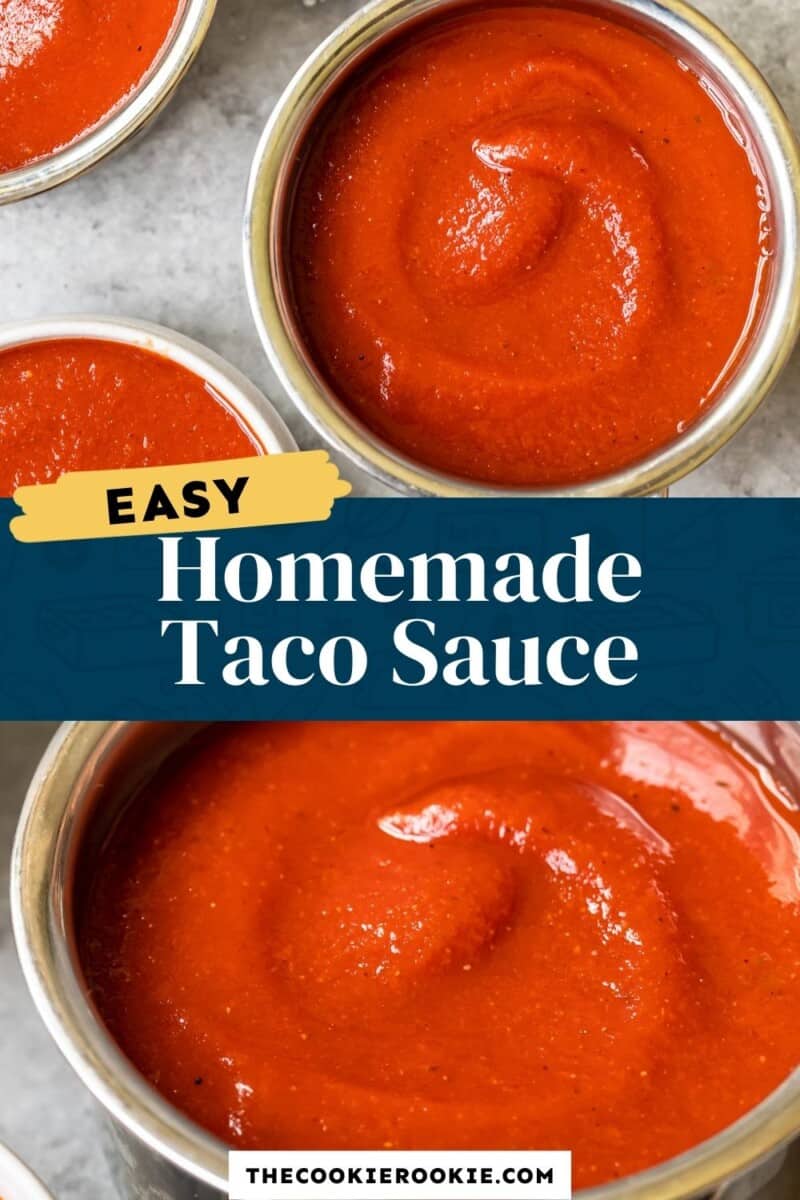 homemade taco sauce pinterest