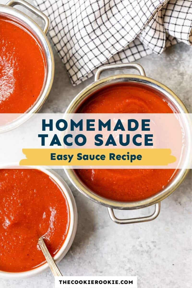 homemade taco sauce pinterest