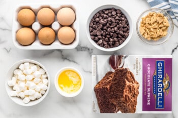 ingredients for smore brownie cookies