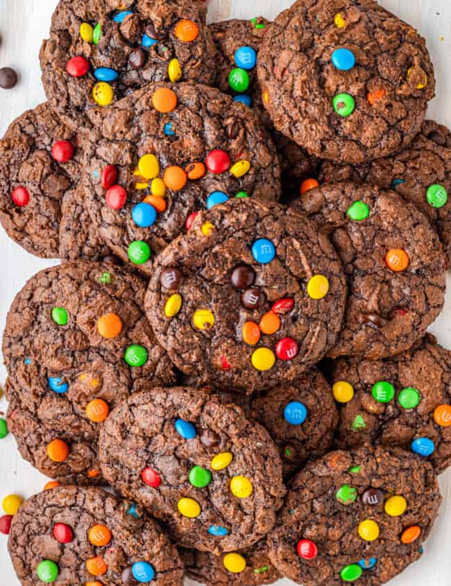 M&M brownie cookies