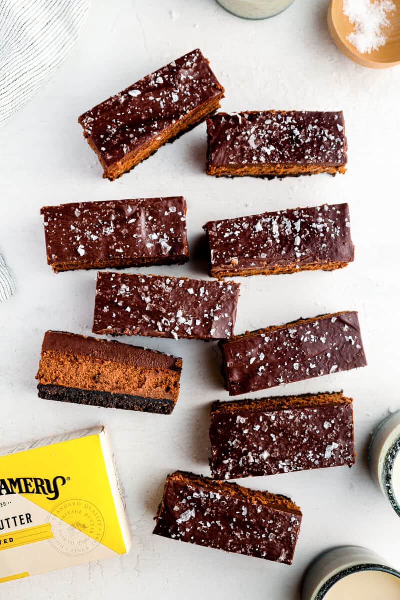 salted chocolate cheesecake bars