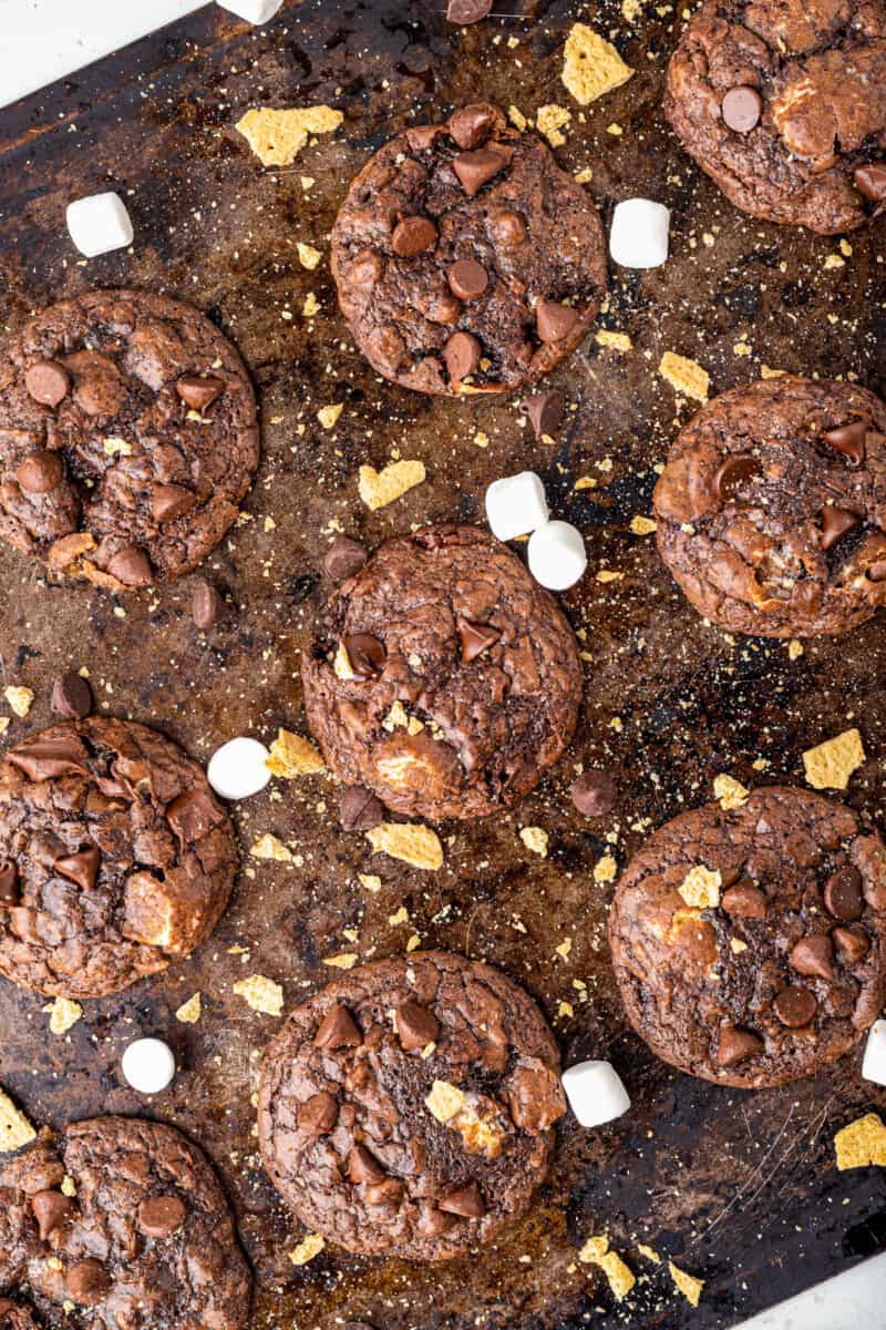 smore brownie cookies