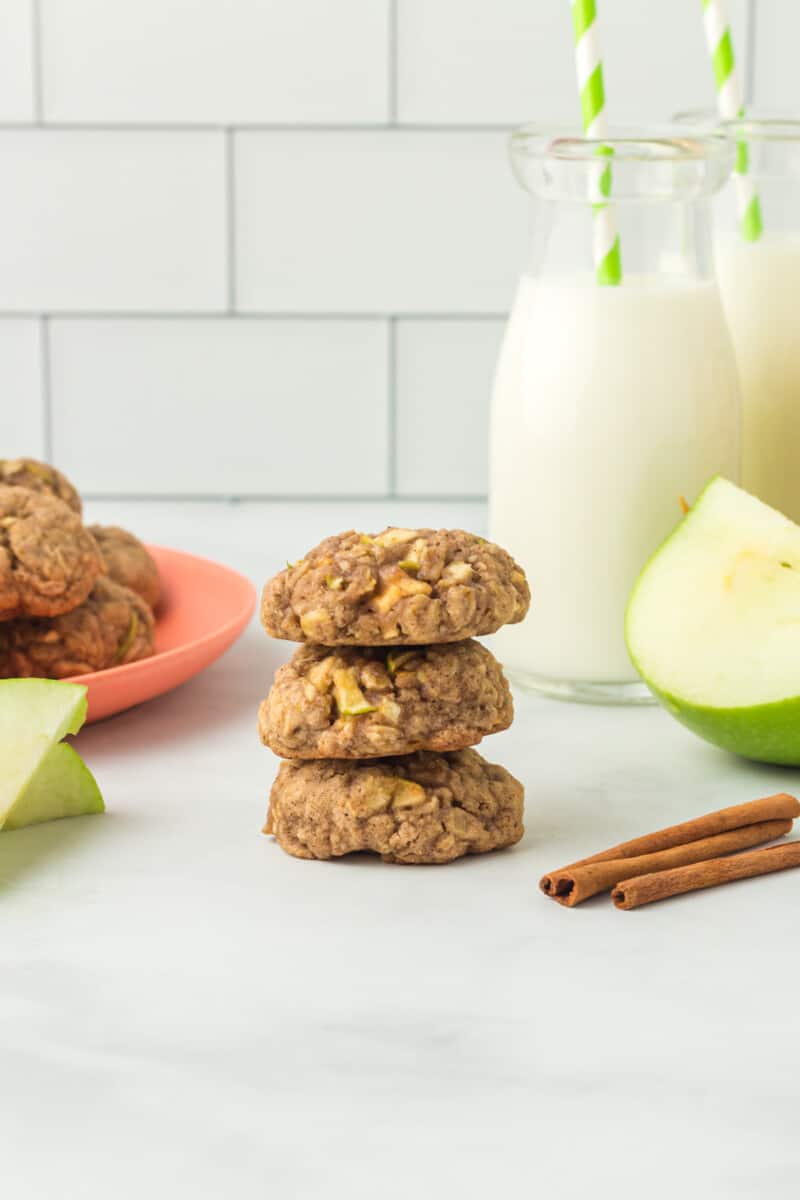 stack of 3 apple cinnamon breakfast cookies