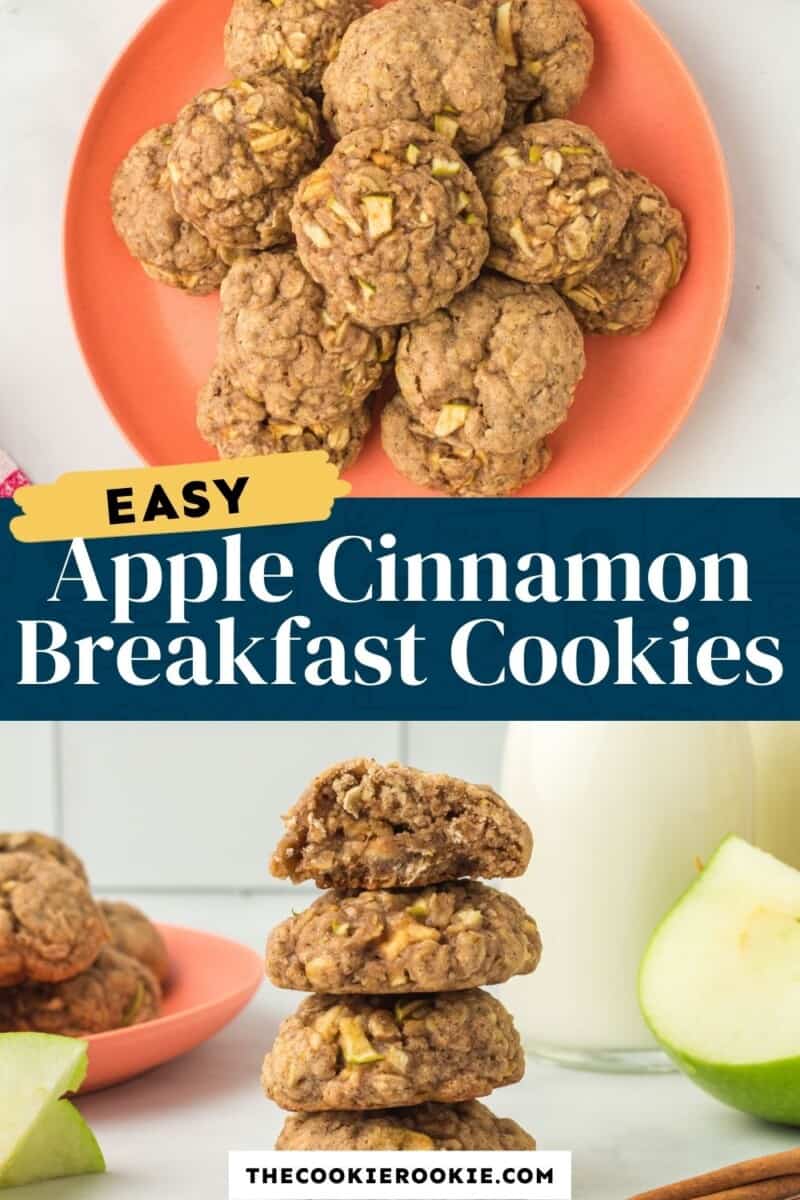 apple cinnamon breakfast cookies pinterest