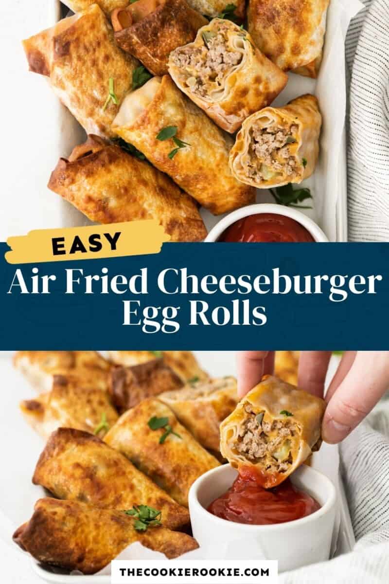 cheeseburger egg rolls pinterest