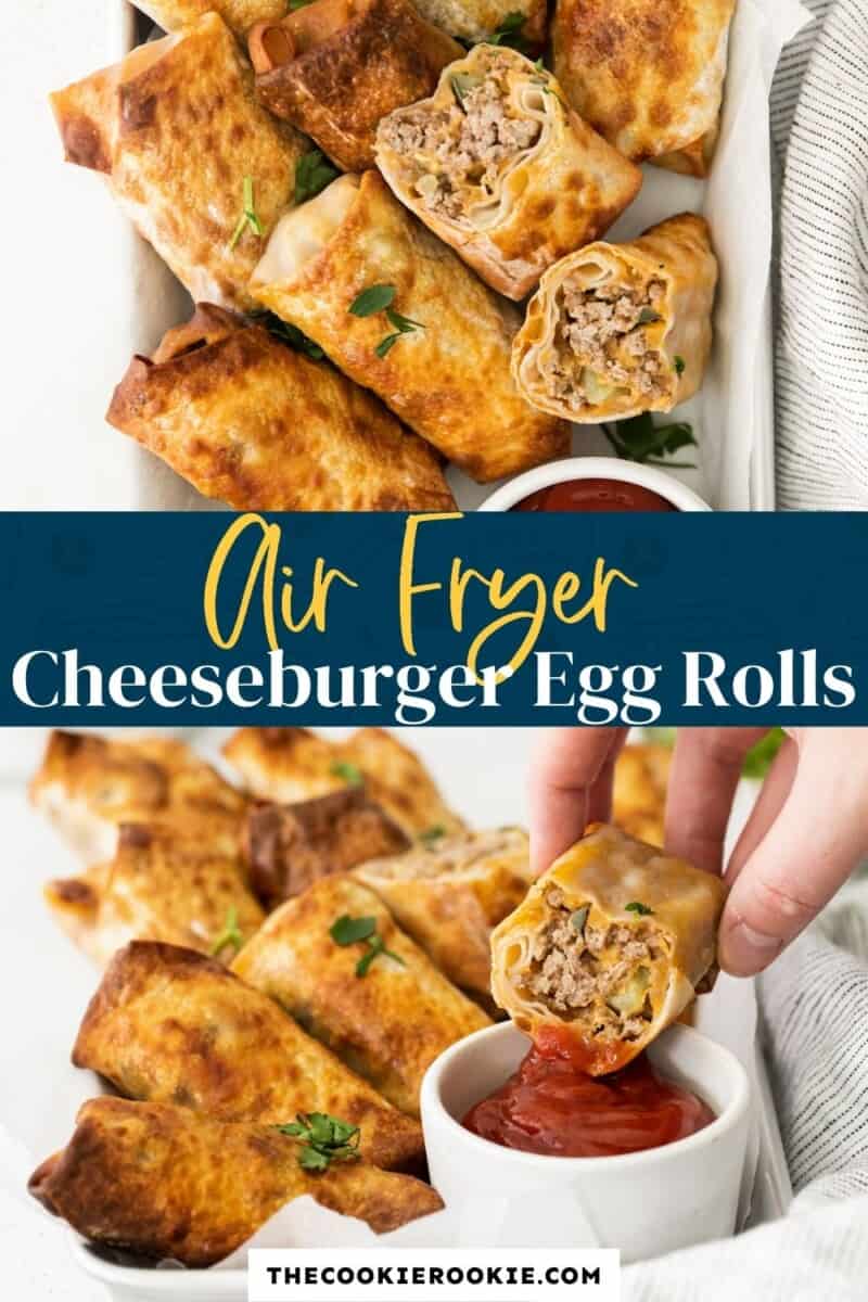 cheeseburger egg rolls pinterest