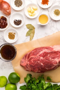 ingredients for crockpot barbacoa beef.