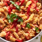 featured chicken fajita pasta.