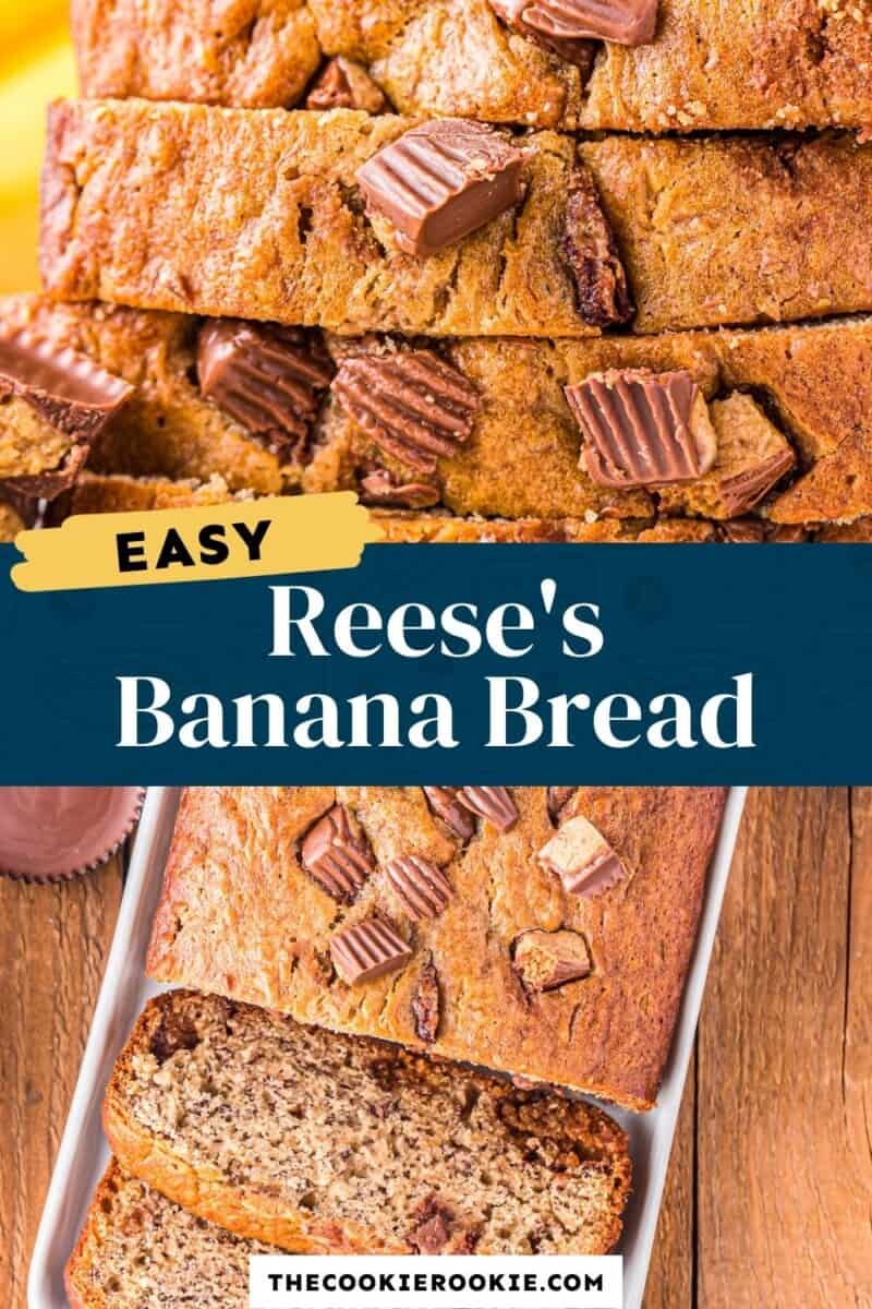 reeses peanut butter cup banana bread pinterest.