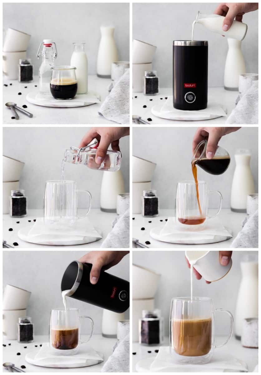 step by step photos for how to make flat white