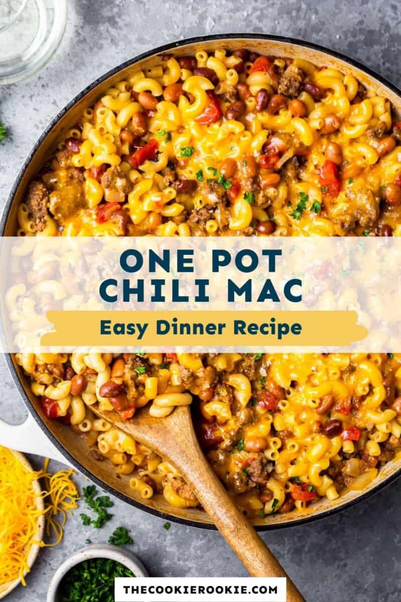 one pot chili mac recipe pin