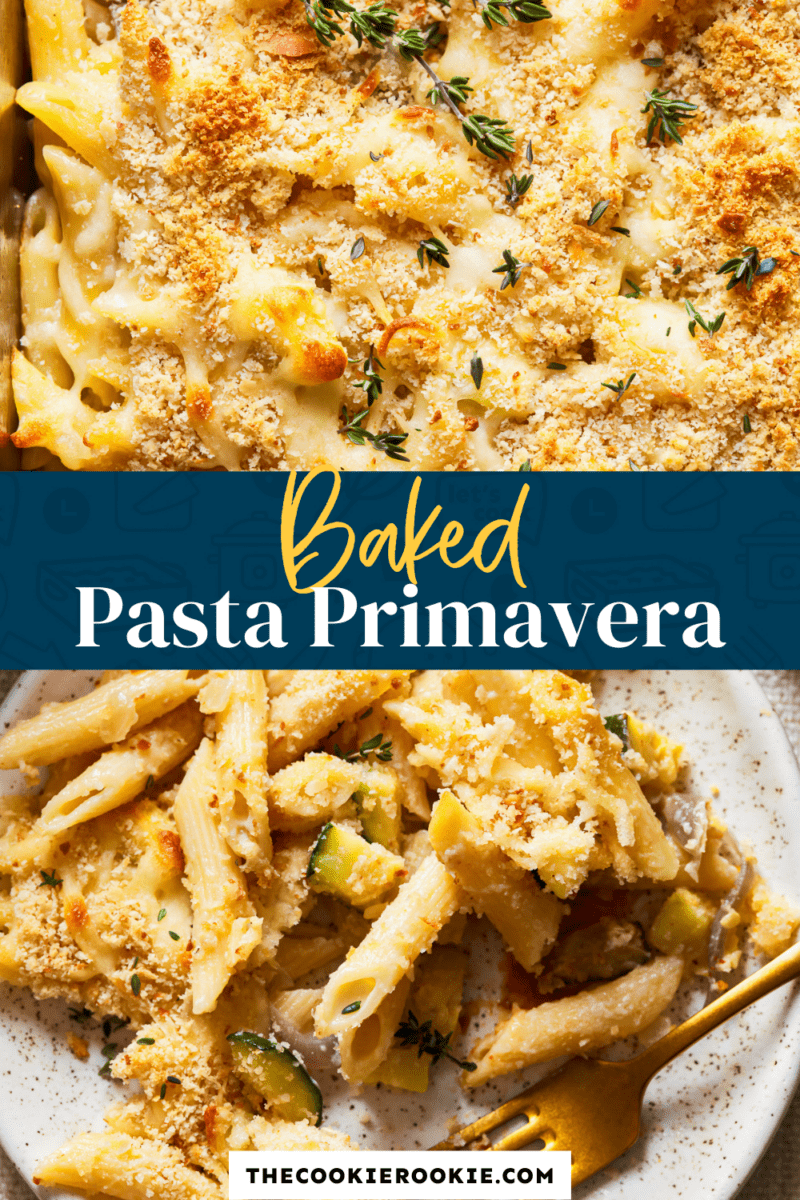 baked pasta primavera pin