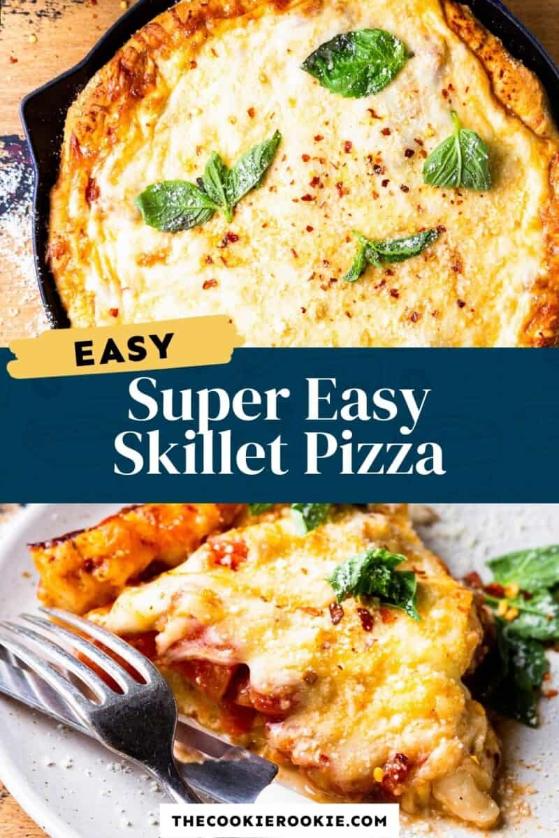 easy skillet pizza pin