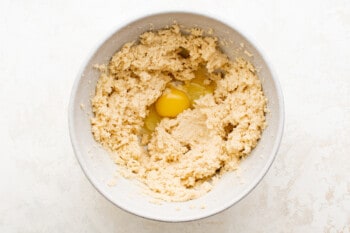 cookie dough ingredients in a bowl