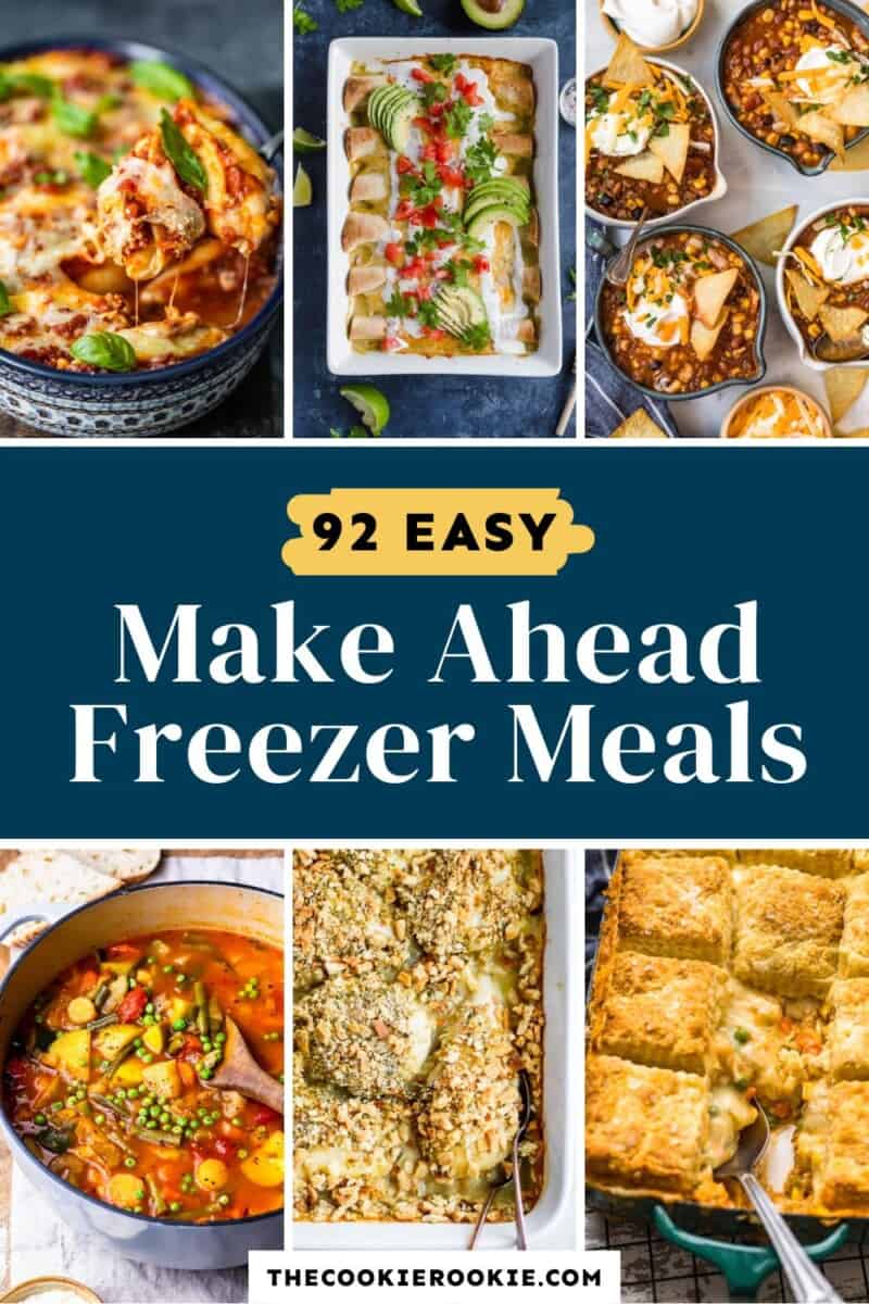 easy make ahead freezer meals pin