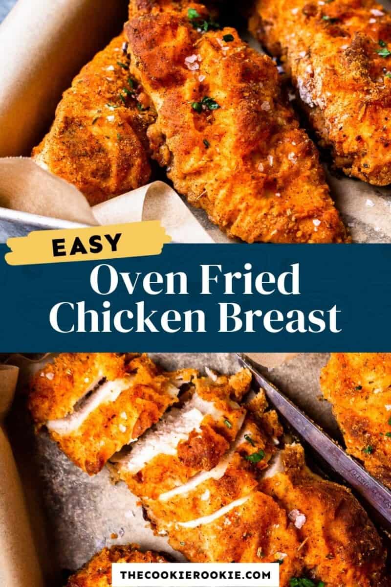 easy oven fried chicken pin