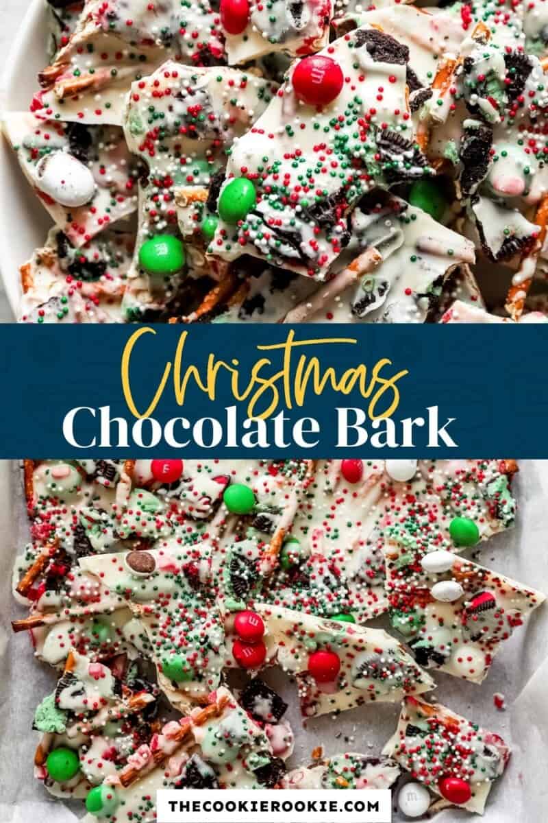 Christmas chocolate bark pin