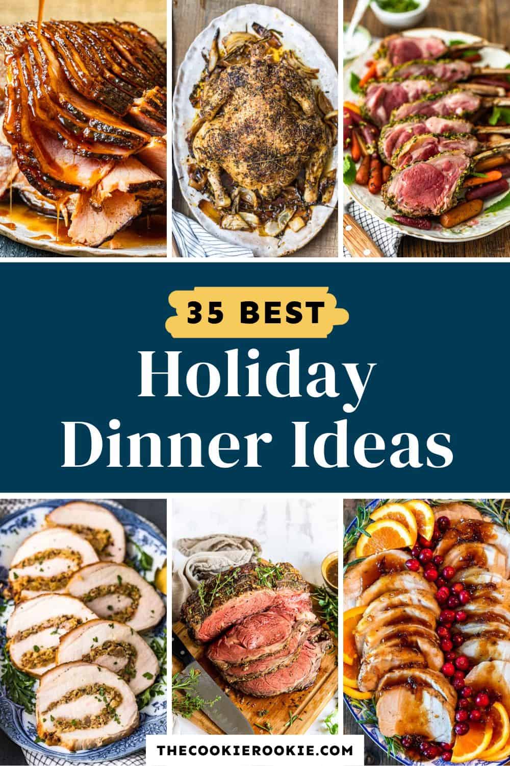 35 best holiday dinner ideas; alternatives to turkey for Thanksgiving.