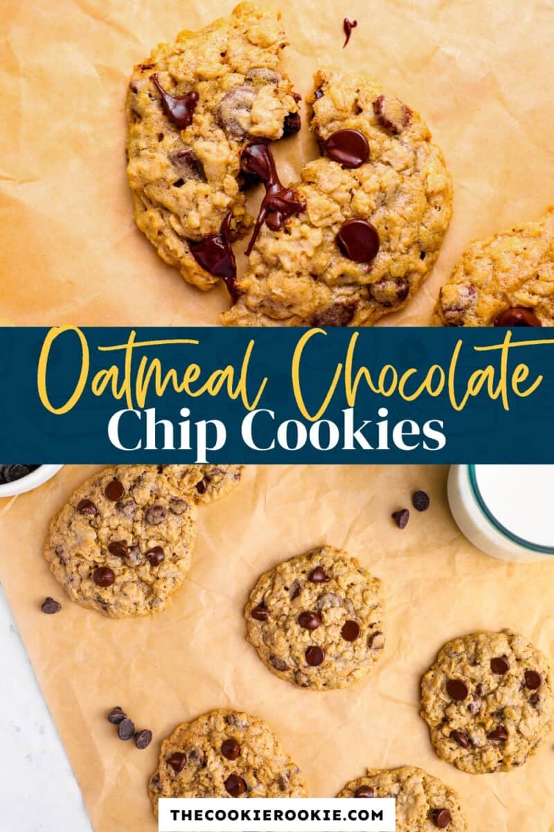 oatmeal chocolate chip cookies pinterest