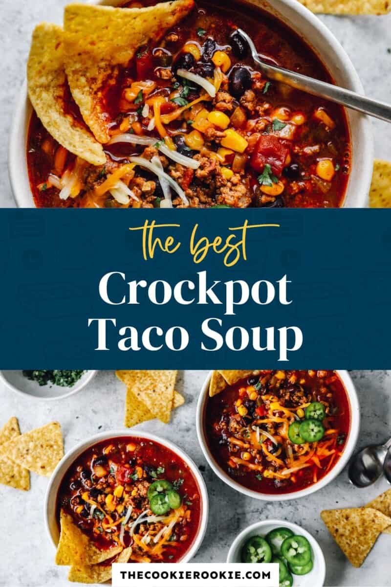 crockpot taco soup pinterest