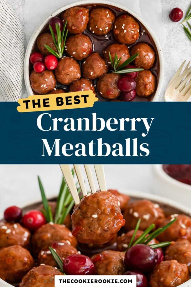 crockpot cranberry meatballs pinterest