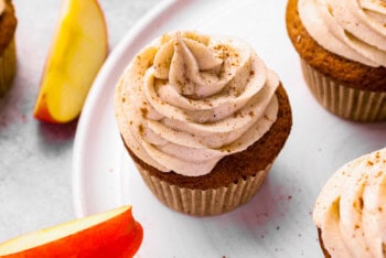 apple cupcakes on a plate