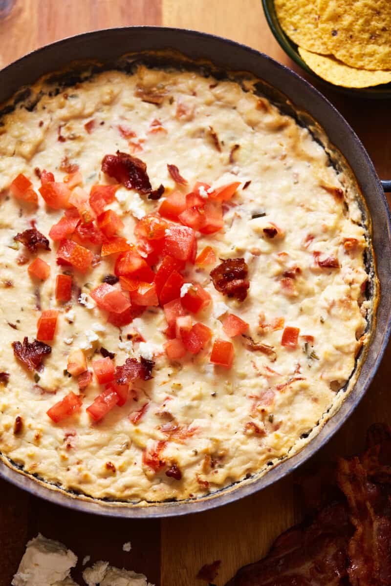 baked feta dip with bacon