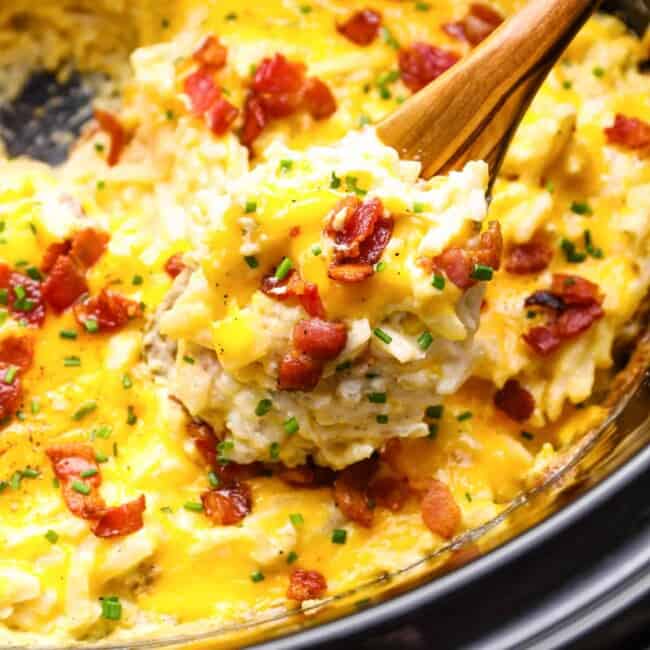 featured crockpot cheesy hashbrown potatoes.