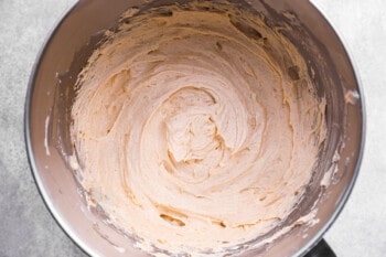 frosting in a mixing bowl