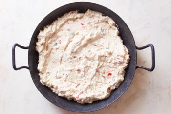 dip mixture in a skillet