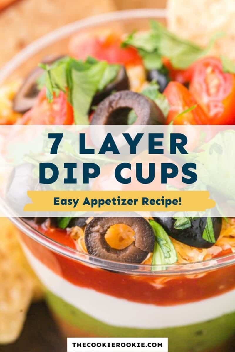 7 layer dip cups pinterest.