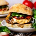 featured chicken caprese sandwich.