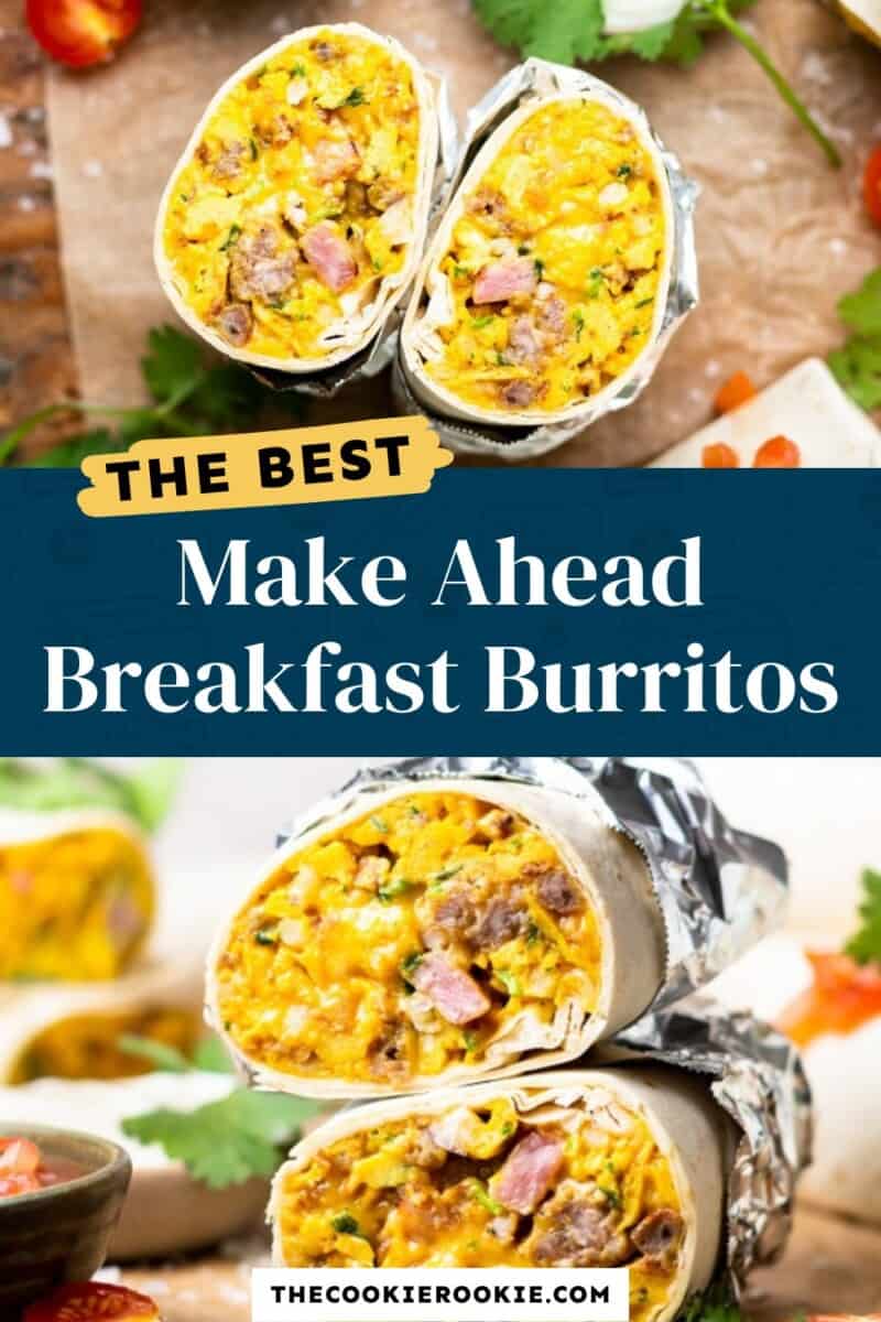 make ahead breakfast burritos pinterest