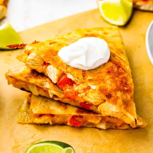 featured chicken quesadillas.