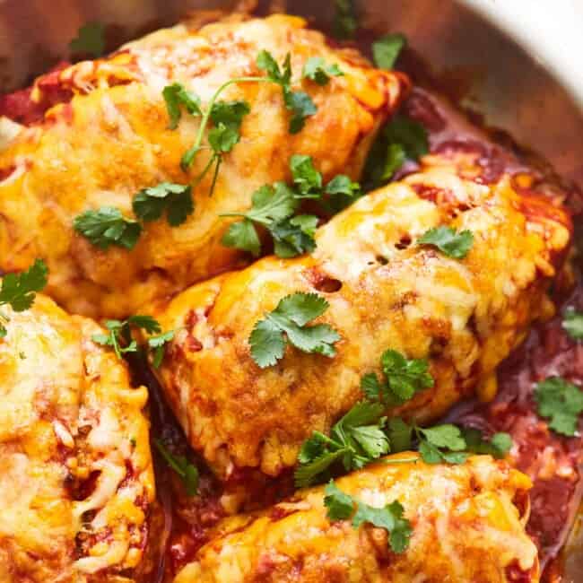 featured enchilada stuffed chicken breasts.