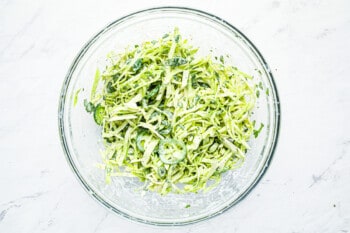 slaw in a glass bowl.