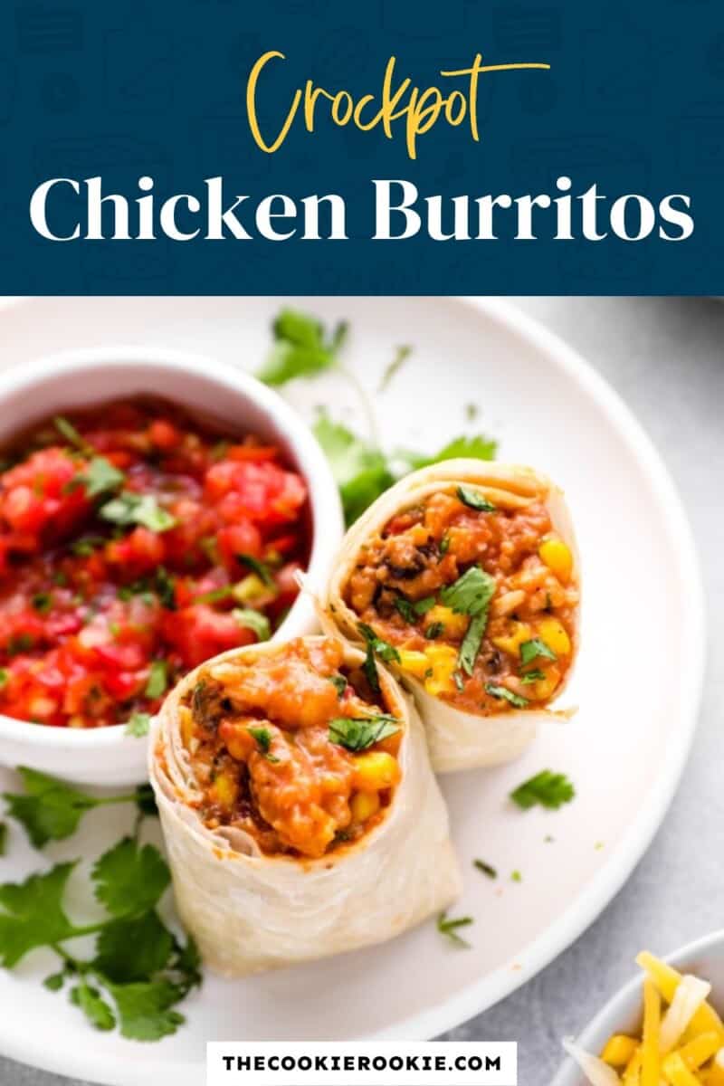 crockpot chicken burritos pinterest