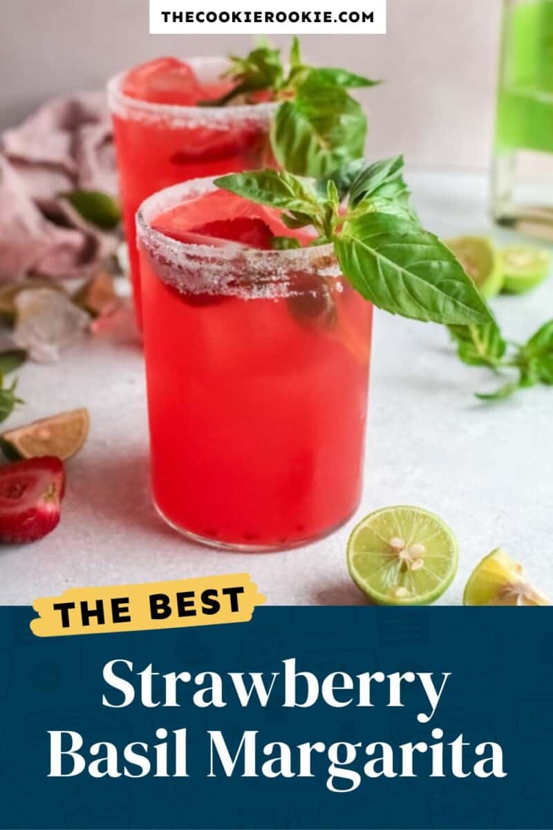 strawberry basil margarita pinterest