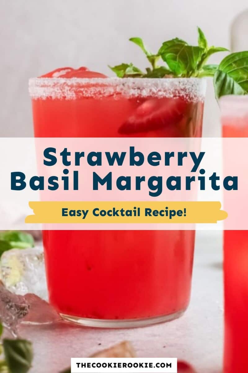 strawberry basil margarita pinterest