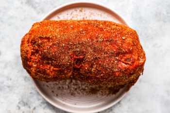 spice rubbed pork shoulder roast.