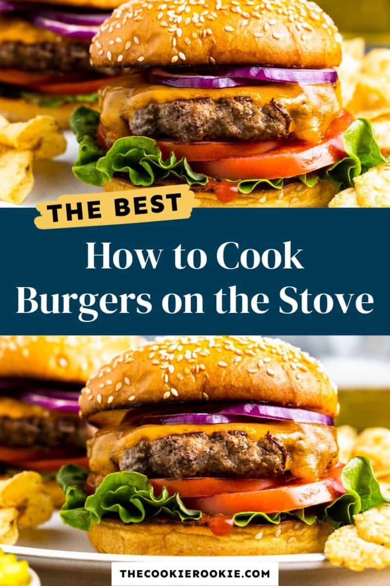 burgers on the stove pinterest